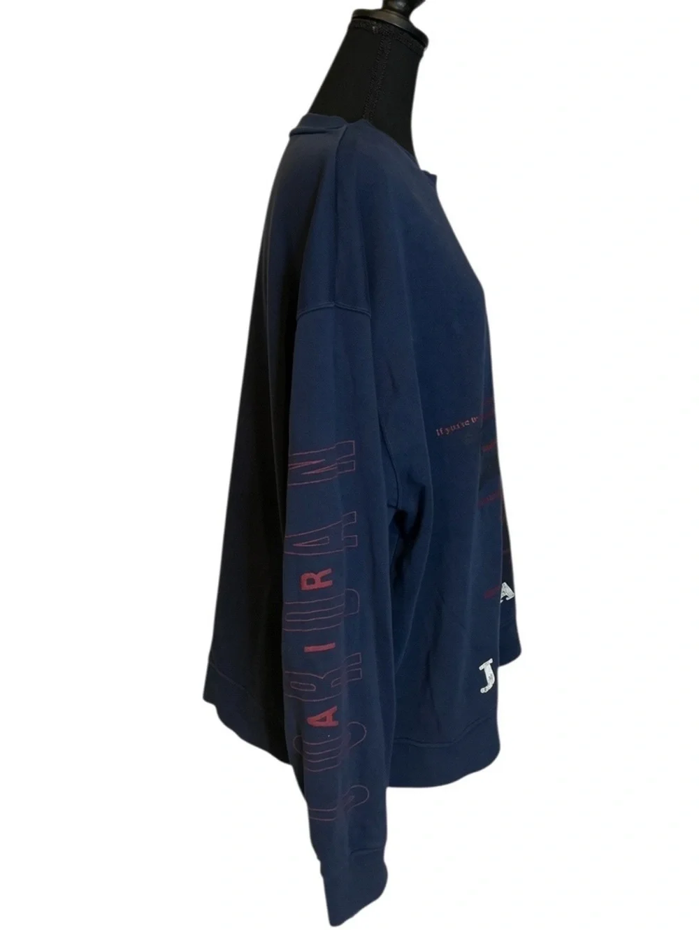 Jordan Navy Blue Crewneck Sweatshirt with Graphic Print